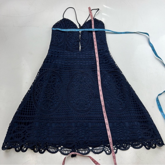 Lovers + Friends women’s  navy blue crisscross mini dress XS L126-29 - Picture 4 of 6